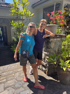One of our many friends in Costa Rica. Here in front of her house in San Jose.