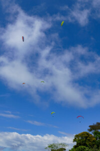 Discover Paragliding Tour one, high in the sky over the Dominical launch.