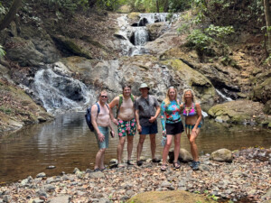 Part of tour 2 standing in front of one of our favorite river swimming spots.