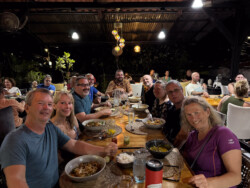 Dinner at Jerah Thai. Yum! Tour one - Enjoying a delicious dinner at our favorite restaurant in Jaco. Jerah Thai