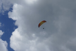 Bringing it all together.
It's always awesome to see the progress real time! Paraglider above launch and below a cloud.