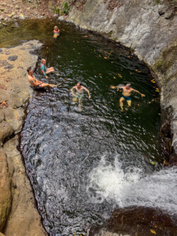 Another of our favorite river canyons that only a few folks know about. Tour 2, enjoying a good swim on a non flying day.